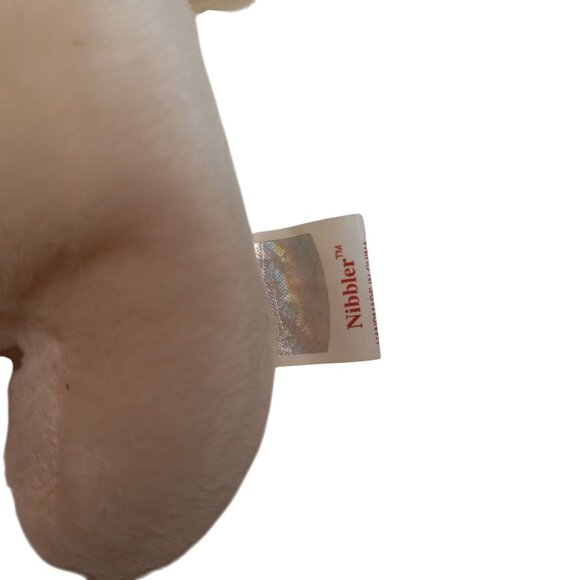 Ty Beanie Baby Nibbler Bunny Plush Toy 1999 Soft Beige Stuffed Animal Tags NEW - Picture 10 of 10